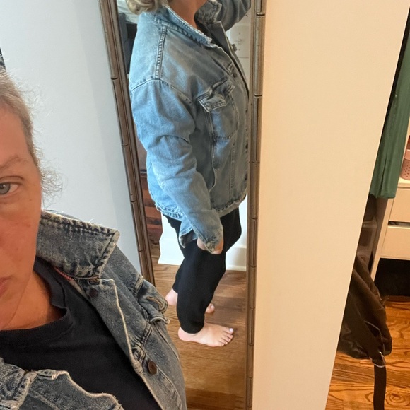 Fee People deconstructed denim oversized jacket. Size MD - Picture 5 of 5